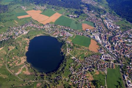 POgled na Rudniško jezero iz zraka_Marjan Artnak